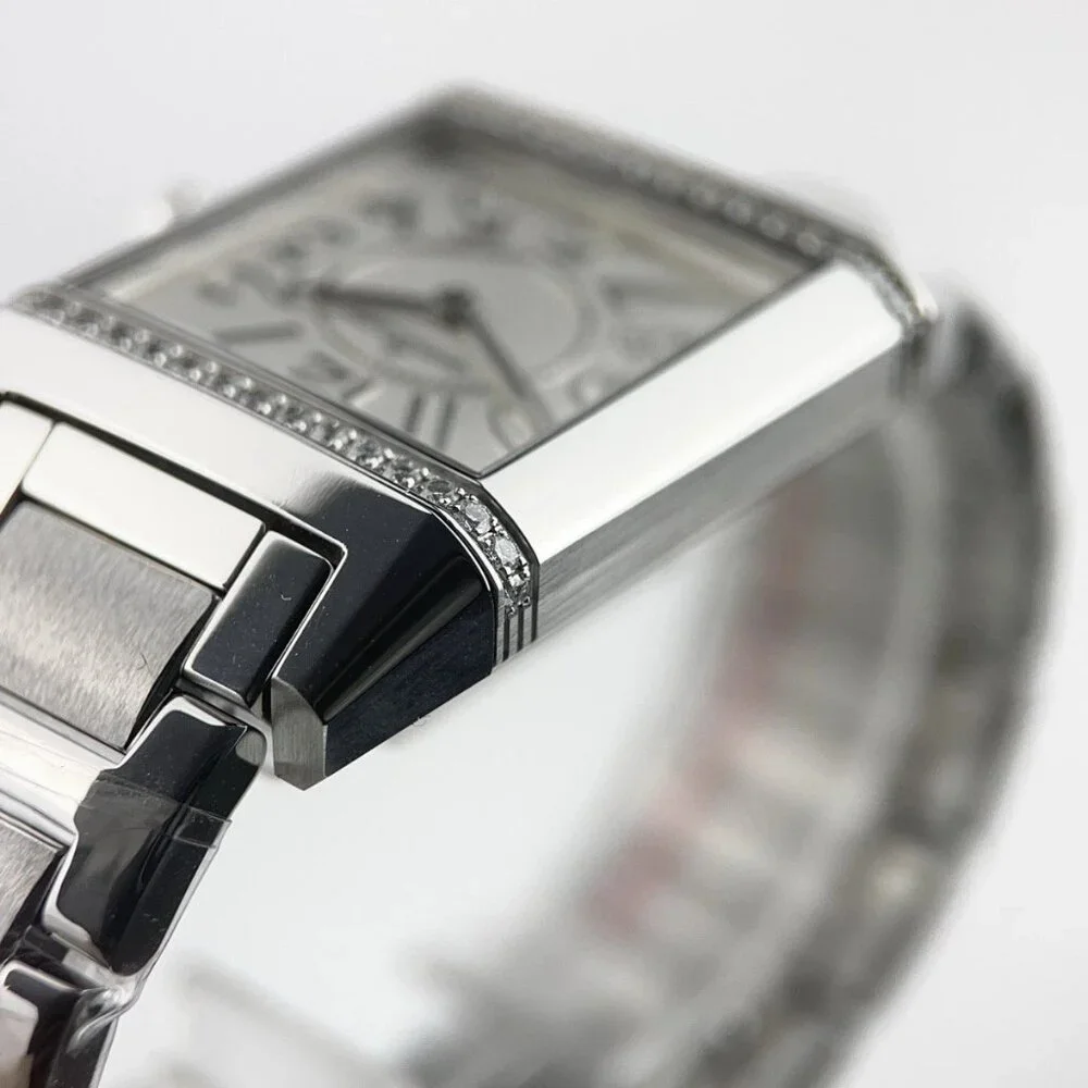 Jaeger LeCoultre Reverso Squadra Stainless Steel Diamond Women's Watch 234.8.47